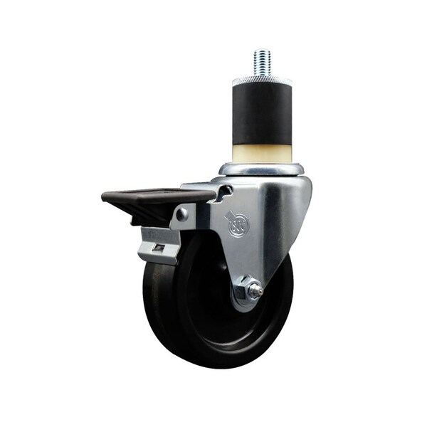 4'' Phenolic Swivel 1-7/8'' Expanding Stem Caster with Brake